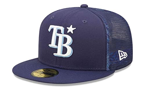 New Era - MLB Tampa Bay Rays 2022 All Star Game Workout 59Fifty Fitted Cap Farbe Blau, Größe 7 1/2 (59,6cm) von New Era