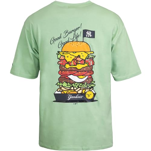 New Era MLB Team Burger Oversize T-Shirt (DE/NL/SE/PL, Alphanumerisch, L, Regular, Regular, New York Yankees) von New Era