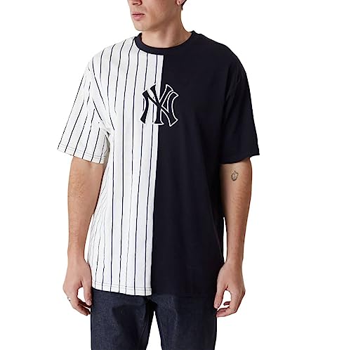 New Era MLBHalf Striped New York Yankees T-Shirt Herren Navy Offwhite, M von New Era