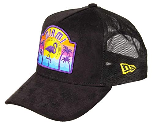 New Era Miami Patch Suede A-Frame Adjustable Trucker Cap - One-Size von New Era