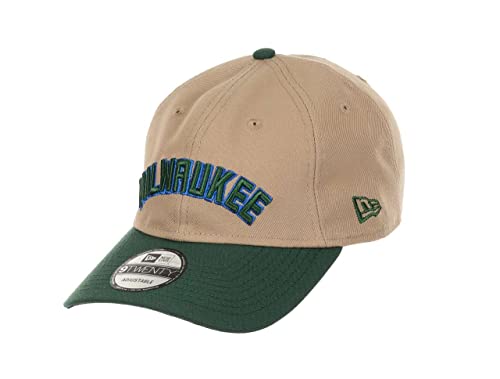 New Era Milwaukee Bucks NBA Team Camel Green 9Twenty Unstructured Strapback Cap - One-Size von New Era