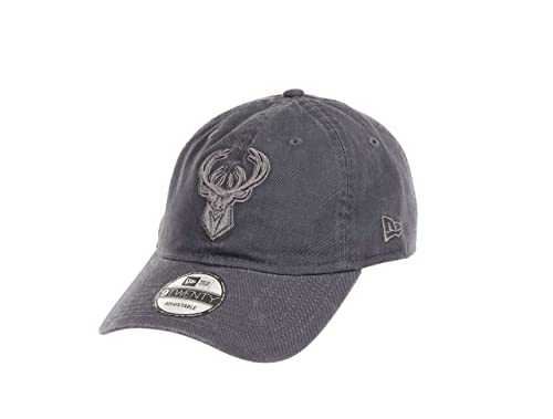 New Era Milwaukee Bucks NBA Team Graphite 9Twenty Unstructured Strapback Cap - One-Size von New Era