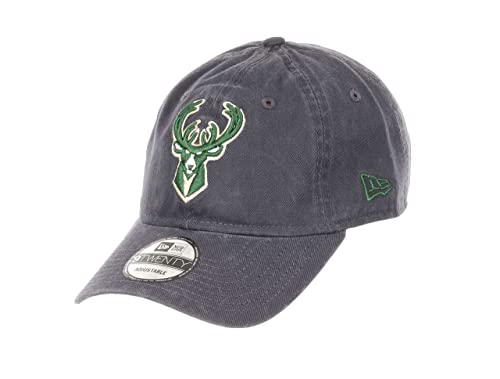 New Era Milwaukee Bucks NBA Team Graphite 9Twenty Unstructured Strapback Cap - One-Size von New Era