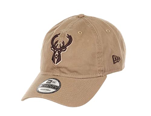 New Era Milwaukee Bucks NBA Team Khaki 9Twenty Unstructured Strapback Cap - One-Size von New Era