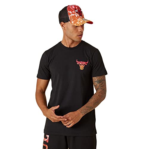 New Era NBA Chicago Bulls Body Water Print T-Shirt Herren schwarz/rot, M von New Era