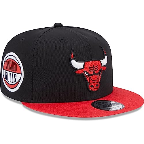 New Era - NBA Chicago Bulls Contrast Side Patch 9Fifty Snapback Cap Farbe Schwarz, Größe M-L von New Era