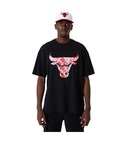 New Era NBA Chicago Bulls Infill Logo T-Shirt Herren schwarz/rot, M von New Era
