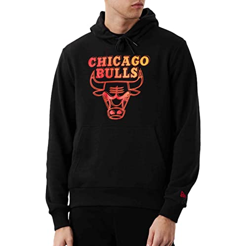 New Era - NBA Chicago Bulls Neon Fade Hoodie Farbe Schwarz, Größe 3XL von New Era