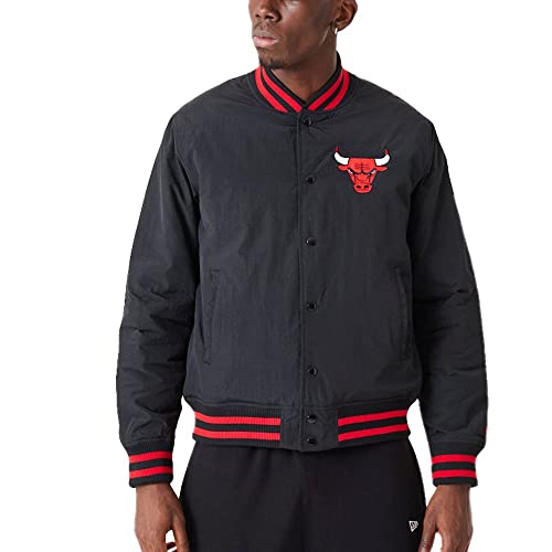 New Era - NBA Chicago Bulls Script Bomber Jacke Farbe Schwarz, Größe L von New Era