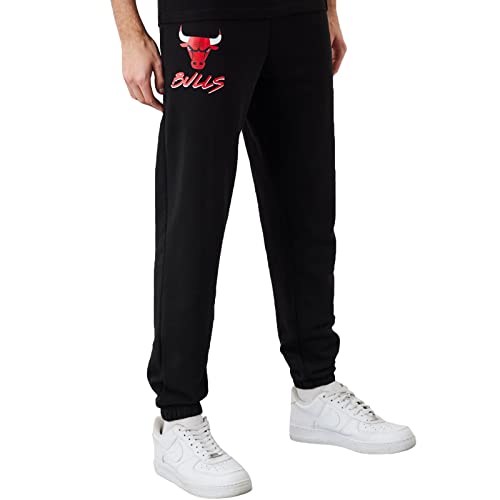 New Era NBA Chicago Bulls Script Jogginghose Herren schwarz/rot, XS von New Era