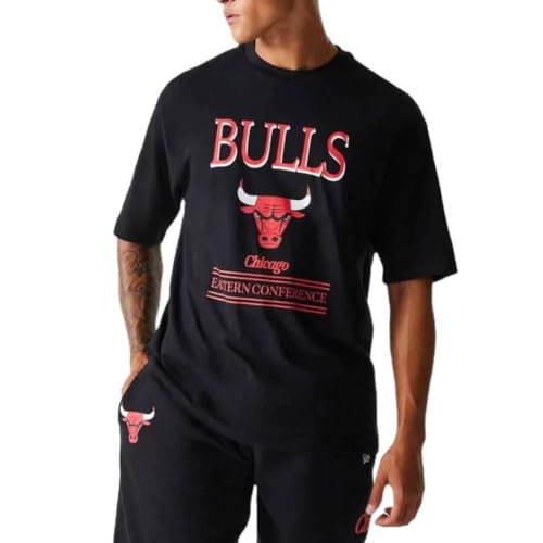 New Era NBA Chicago Bulls T-Shirt Herren Shirt Black XL von New Era