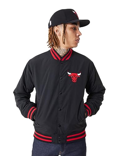 New Era - NBA Chicago Bulls Team Script Bomber Jacke Farbe Schwarz, Größe L von New Era