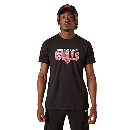 New Era NBA Chicago Bulls Wordmark T-Shirt Herren schwarz/rot, L von New Era