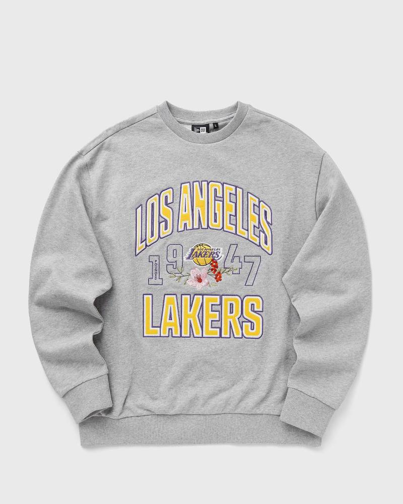 New Era NBA FLORAL OS CREW LOS ANGELES LAKERS men Sweatshirts|Team Sweats grey in Größe:L von New Era