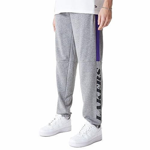 New Era NBA Los Angeles Lakers Colour Block Jogger Hose Grau, grau von New Era
