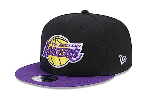 New Era - NBA Los Angeles Lakers Contrast Side Patch 9Fifty Snapback Cap Farbe Schwarz, Größe S-M von New Era