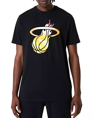 New Era - NBA Miami Heat Sky Print T-Shirt Farbe Schwarz, Größe M von New Era