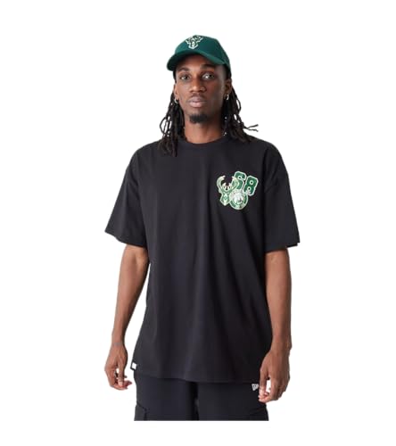 New Era NBA Milwaukee Bucks Oversized T-Shirt Herren schwarz, S von New Era