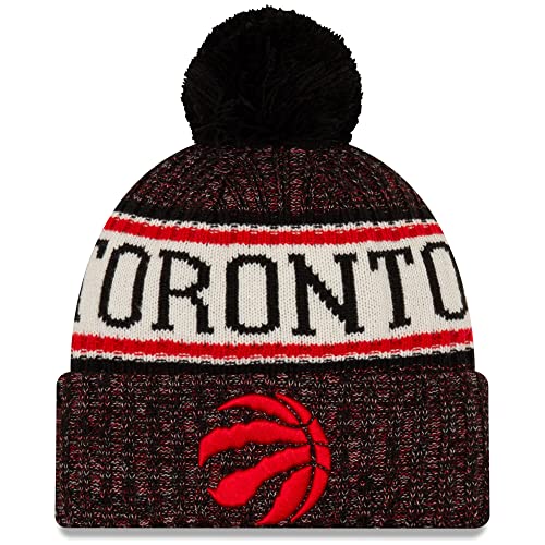 New Era NBA-Mütze für Erwachsene, Unisex, offizielle Sportstrickmütze mit Bommel, Toronto Raptors, Einheitsgr��e von New Era