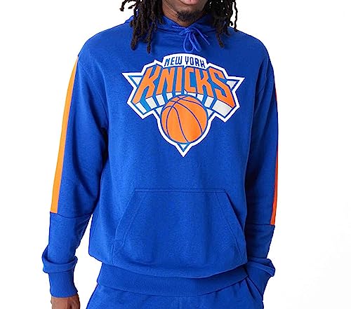 New Era - NBA New York Knicks Color Block Hoodie Farbe Blau, Größe XL von New Era