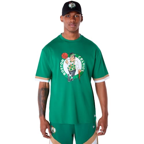 New Era NBA Panel Oversized T-Shirt Boston Celtics Green (DE/NL/SE/PL, Alphanumerisch, M, Regular, Regular, Grün) von New Era