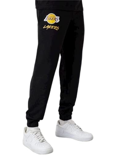 New Era NBA Team Los Angeles Lakers Logo Jogger 60284788, Mens Trousers, Black, L EU von New Era