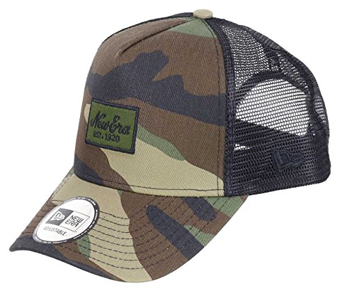 New Era Script Patch Camouflage A-Frame Trucker Cap - One-Size von New Era