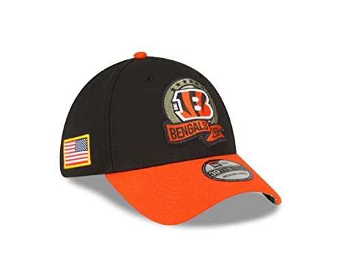 New Era NFL Cincinnati Bengals Salute to Service 2022 Sideline 39THIRTY Stretch Fit Game Cap, Größe :M/L von New Era