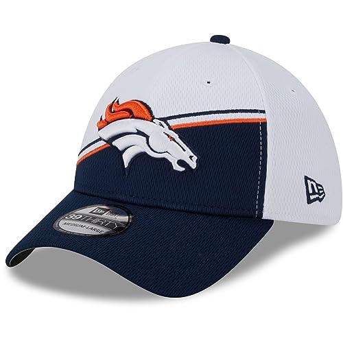 New Era - NFL Denver Broncos 2023 Sideline 39Thirty Stretch Cap Farbe Orange-Weiß, Größe M-L von New Era