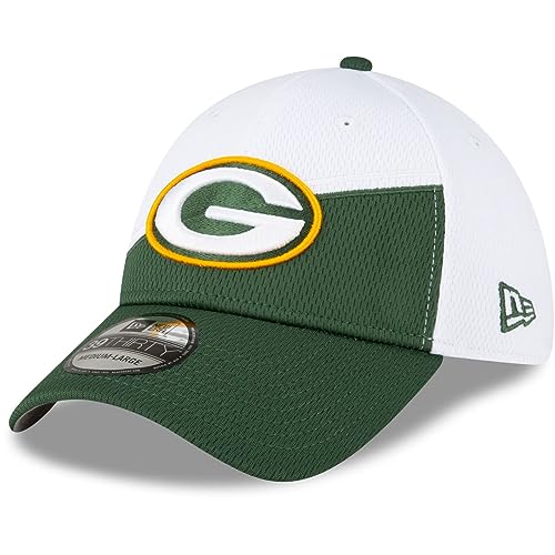 New Era - NFL Green Bay Packers 2023 Sideline 39Thirty Stretch Cap Farbe Grün-Weiß, Größe M-L von New Era