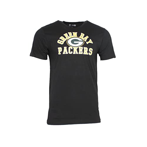 New Era NFL Green Bay Packers Arch Wordmark T-Shirt Herren schwarz, S von New Era