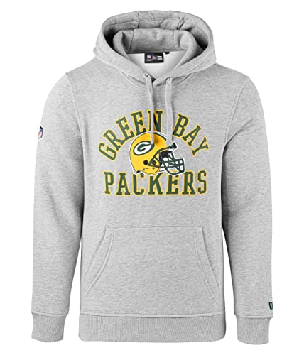 New Era - NFL Green Bay Packers College PO Hoodie - Light Grey Heather - 4XL von New Era