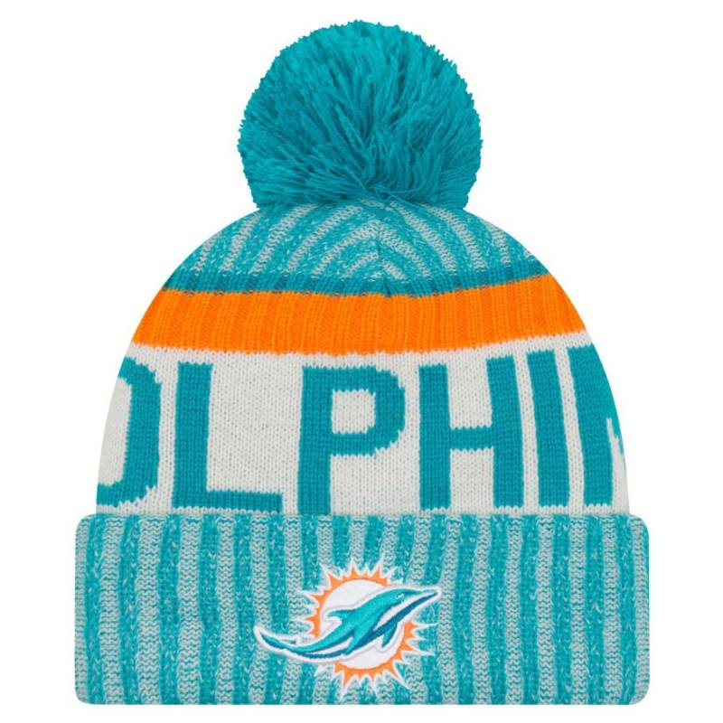New Era NFL SIDELINE Winter Bobble Mütze - Miami Dolphins von New Era