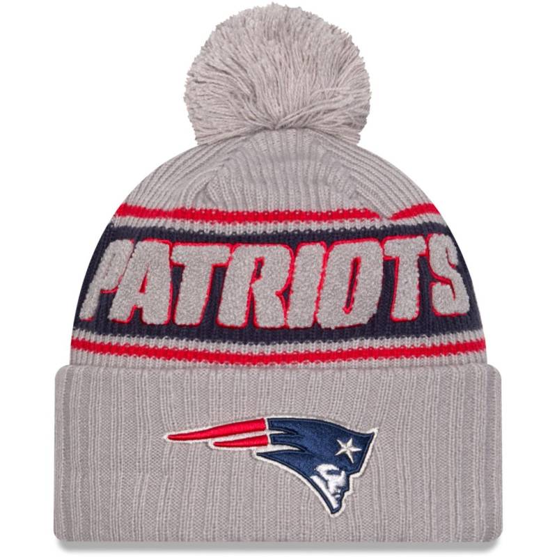 New Era NFL SIDELINE Winter Mütze New England Patriots grau von New Era