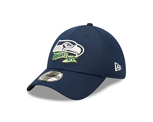 New Era - NFL Seattle Seahawks 2022 Sideline Coach 39Thirty Stretch Cap Farbe Blau, Größe S-M von New Era