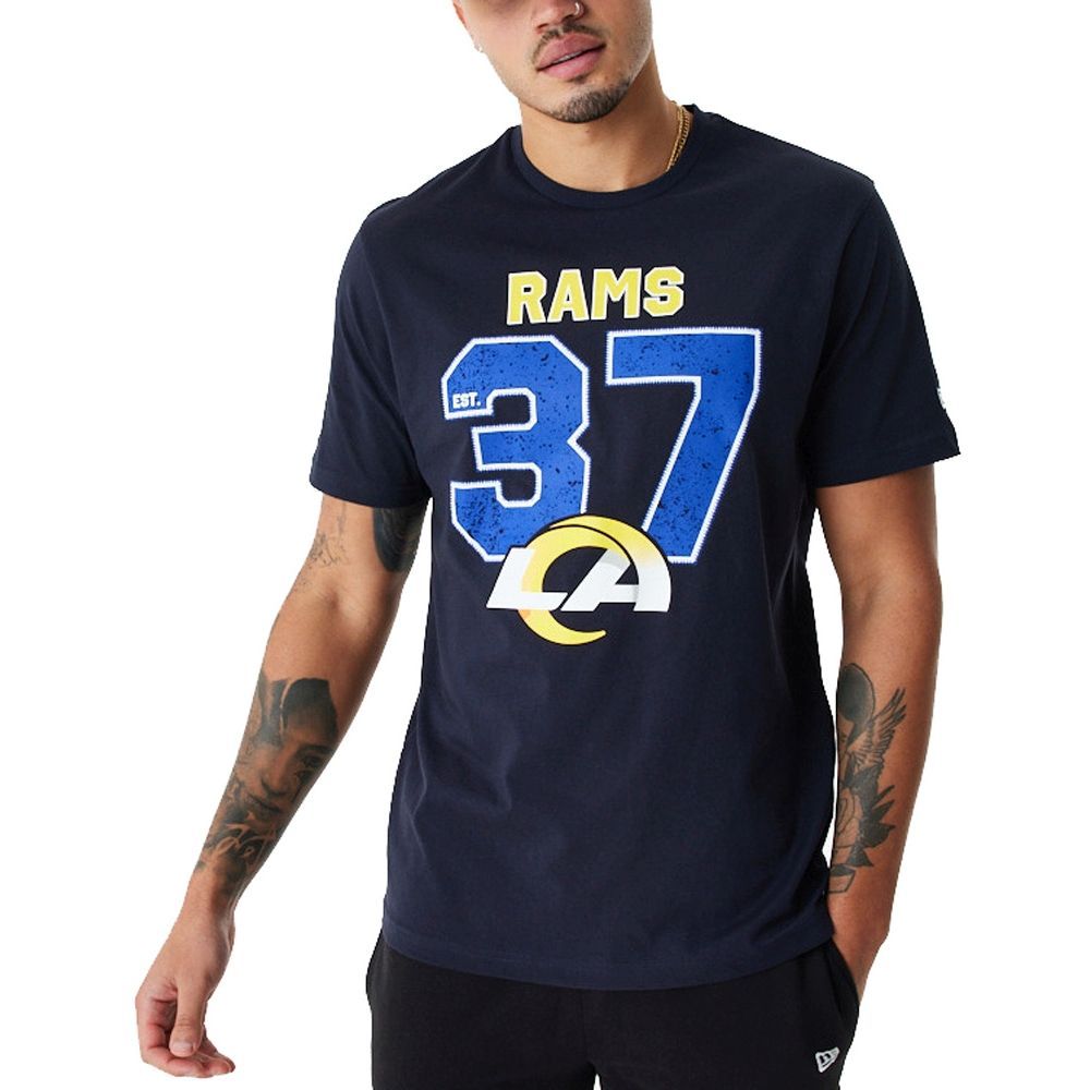 New Era NFL Shirt - DISTRESSED Los Angeles Rams navy von New Era
