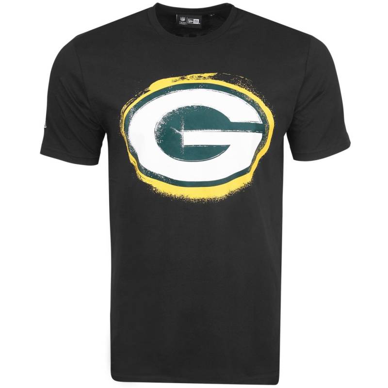 New Era NFL Shirt - SPRAY Green Bay Packers schwarz von New Era