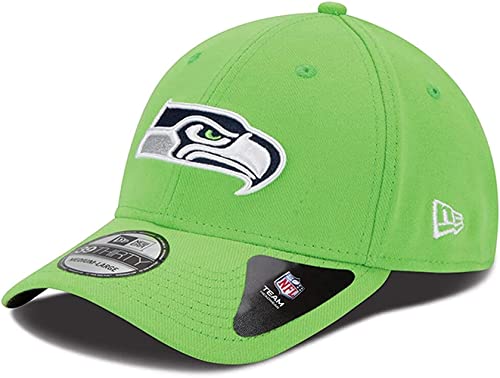 New Era NFL Team Classic 39THIRTY Stretch Flex Fit Hat Cap, Seattle Seahawks Grün, S/M von New Era