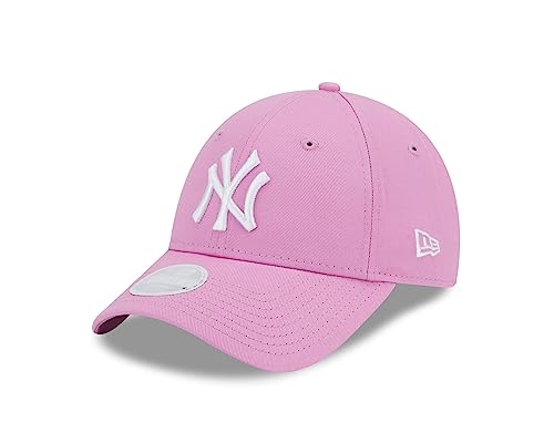 New Era NY Cap Damen Mädchen Frau New York Yankees Kappe verstellbar rosa weiß Teamlogo MLB - One-Size von New Era
