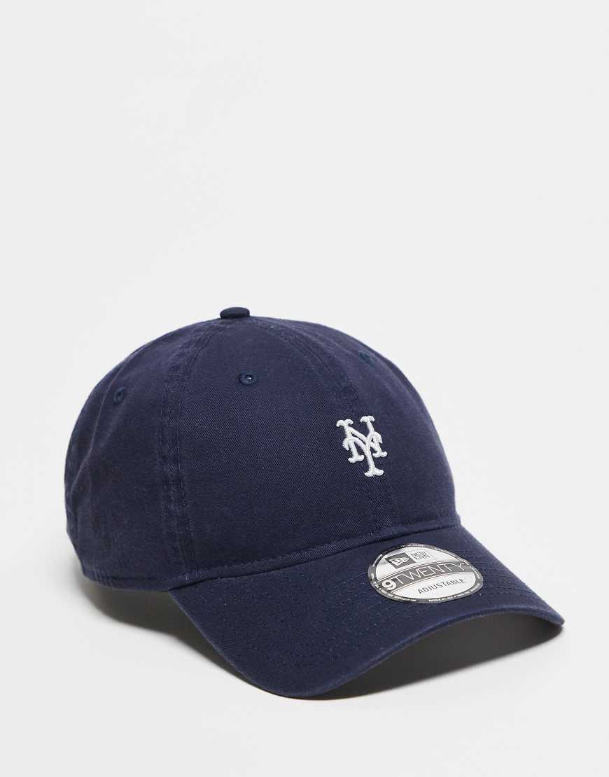 New Era - NY Mets - 9Twenty - Unstrukturierte Kappe in verwaschenem Marineblau mit Mini-Logo von New Era