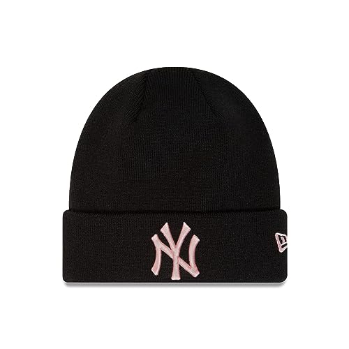 New Era NY Mütze Winter New York Yankees MLB Baseball Beanie Teamlogo schwarz rosa - One-Size von New Era