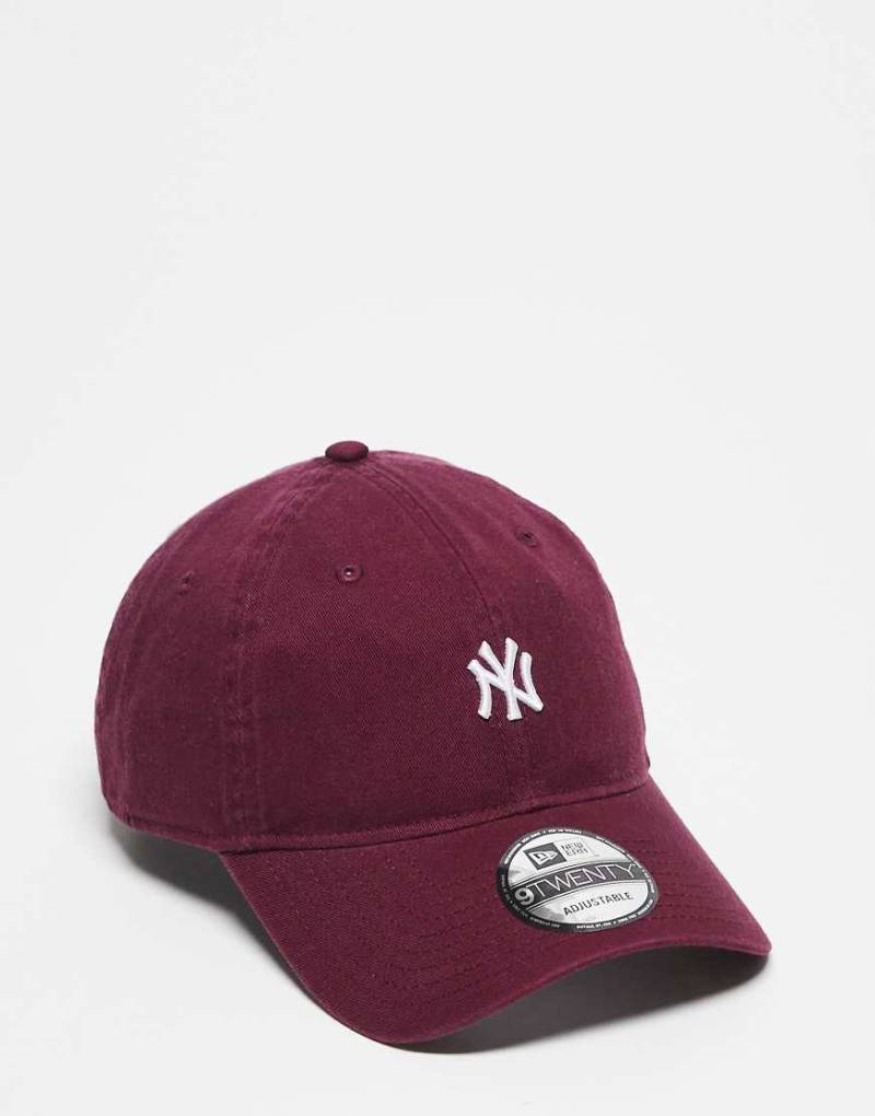 New Era - NY Yankees - 9twenty - Kappe in Burgunderrot aus gewaschener Baumwolle von New Era