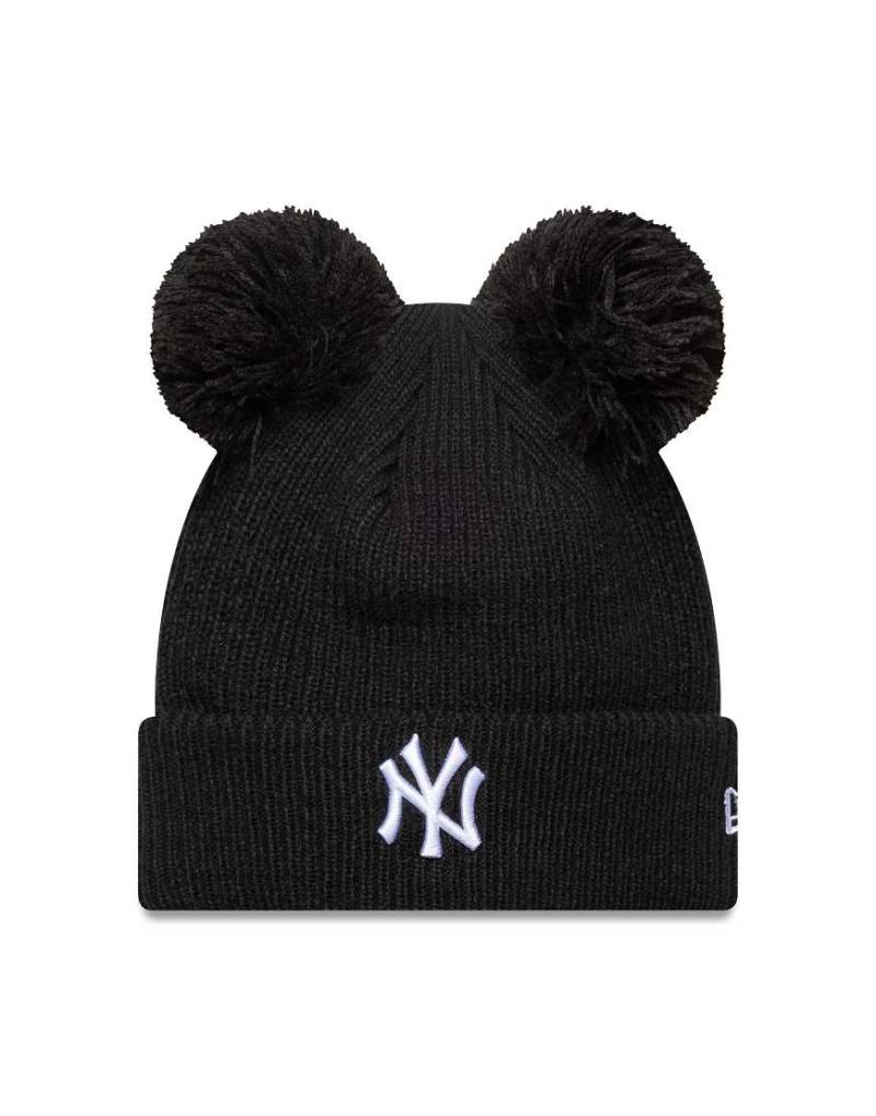 New Era - NY Yankees - Gerippte Strickmütze in Schwarz mit zwei Bommeln New Era - NY Yankees - Gerippte Strickmütze in Schwarz mit zwei Bommeln von New Era