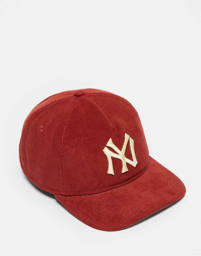 New Era - NY Yankees Golfer - Cord-Kappe in Burgunderrot von New Era