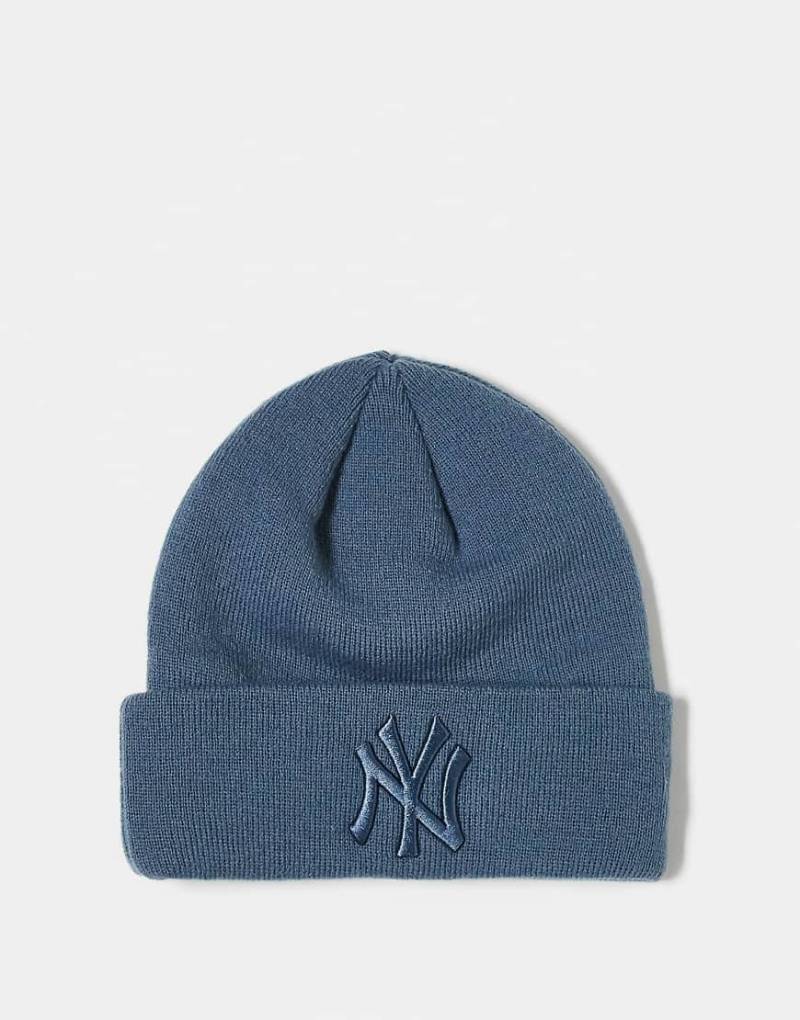 New Era - NY Yankees - Strickmütze aus Acryl in Grau mit Umschlag von New Era