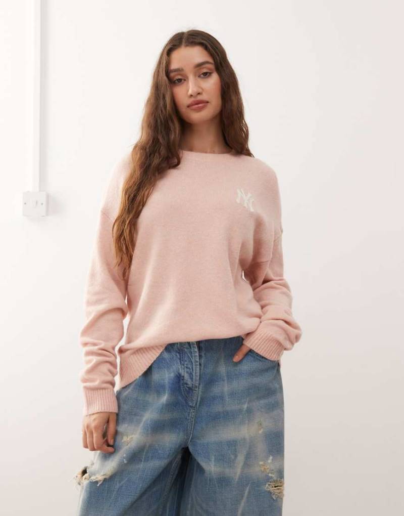 New Era - NY Yankees - Strickpullover in Hellrosa von New Era