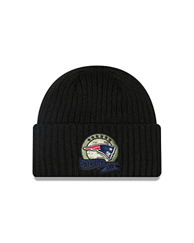 New Era New England Patriots NFL Salute to Service 2022 Black Cuff Knit Beanie - One-Size von New Era
