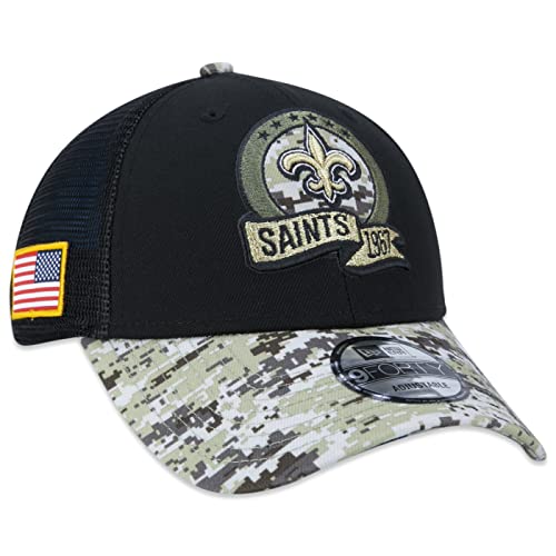 New Era New Orleans Saints NFL Salute to Service 2022 Black 9Forty Snapback Cap - One-Size von New Era