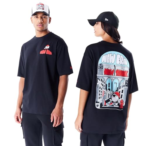 New Era New York City Graphic Oversized T-Shirt Black (DE/NL/SE/PL, Alphanumerisch, M, Regular, Regular, Schwarz) von New Era