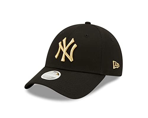 New Era New York Yankees - Cap Hut Kopfbedeckung - - Strapback-Verschluss verstellbar - Damen Frauen - schwarz Gold - One-Size von New Era